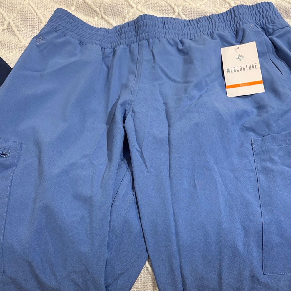 Med Couture Men's Cargo Pants in Light Blue
